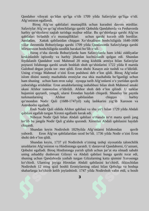 XVII -XIX ASRLARDA AFG‘ONISTON 3