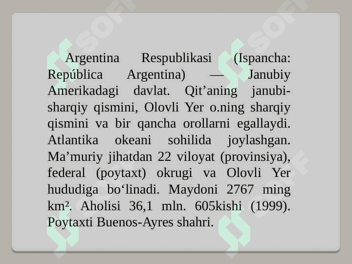 Argentina demografiya va iqtisodiyoti 2
