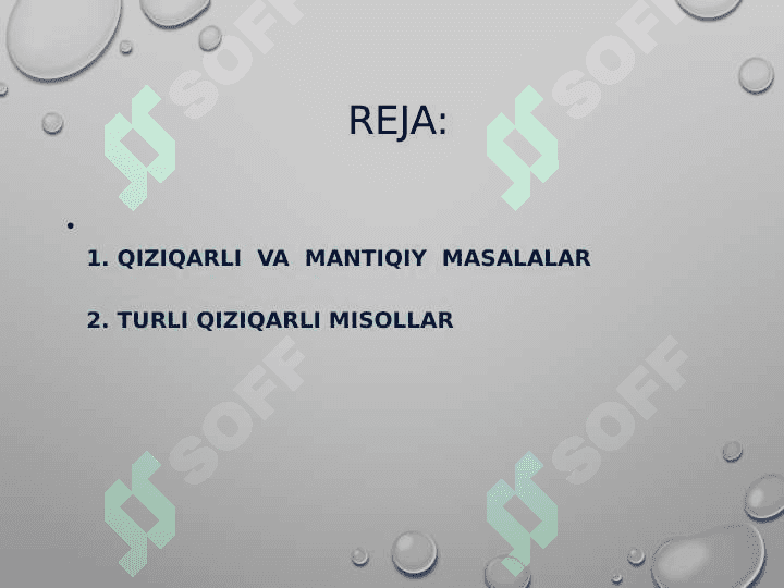 QIZIQARLI VA MANTIQIY MASALALAR 3