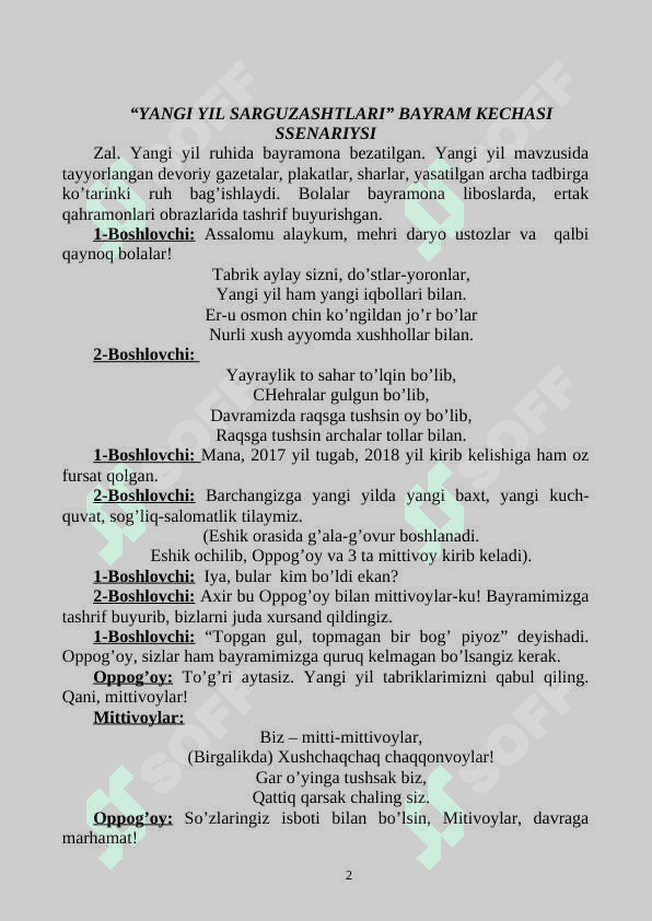 Ÿangi tadbir senariysi 2