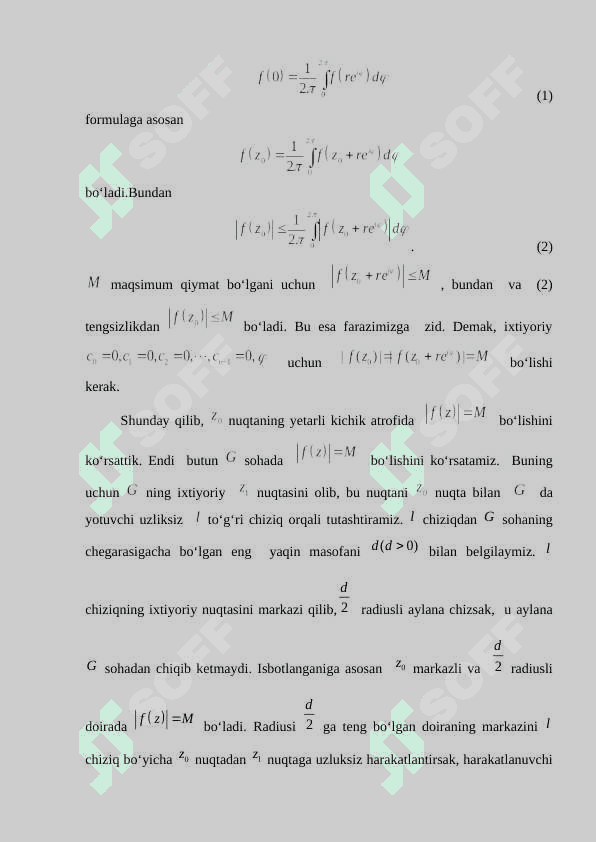Funksiya  moduli, nollari va qutblari o'rtasidagi  bog'lanishlar 5