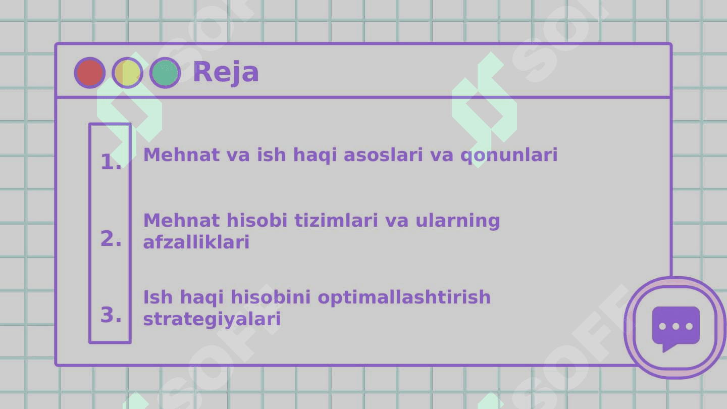 Mehnat va ish haqi hisobini tashkil etish... 2
