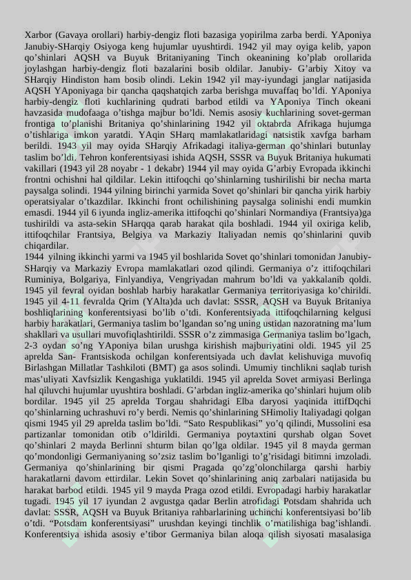 Ikkinchi jahon urushi va ikkinchi jahon urushidan keyingi davrlarda xalqaro munosabatlar 5