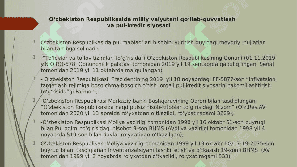 PUL MABLAG‘LARI VA HISOB KITOBLAR HISOBI 3