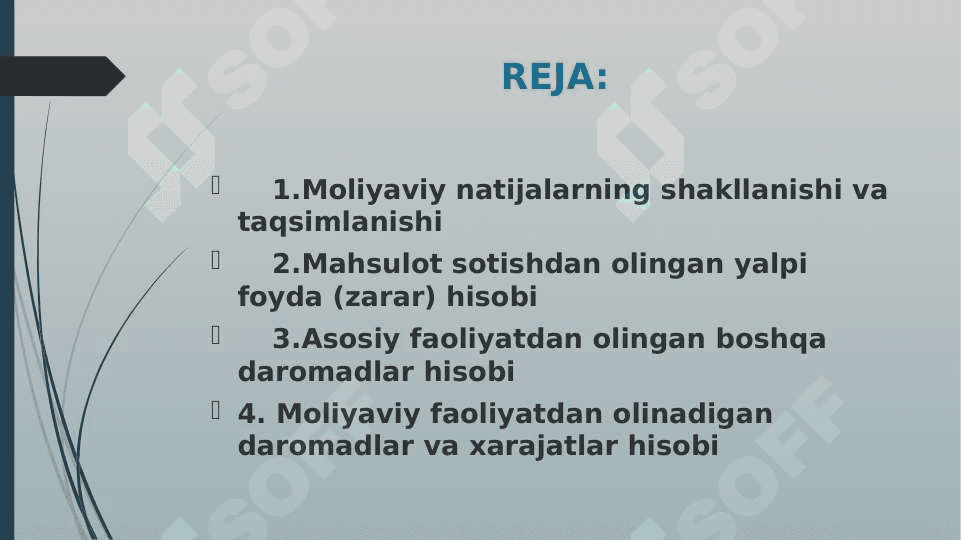 Moliyaviy natijalar to'g'risidagi hisobot.. 2
