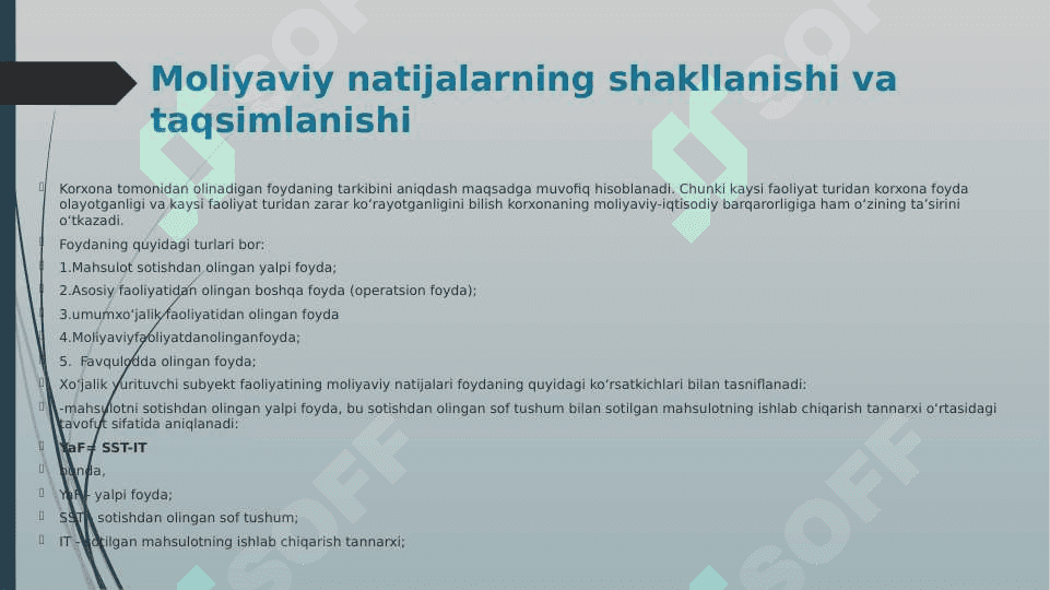 Moliyaviy natijalar to'g'risidagi hisobot.. 3