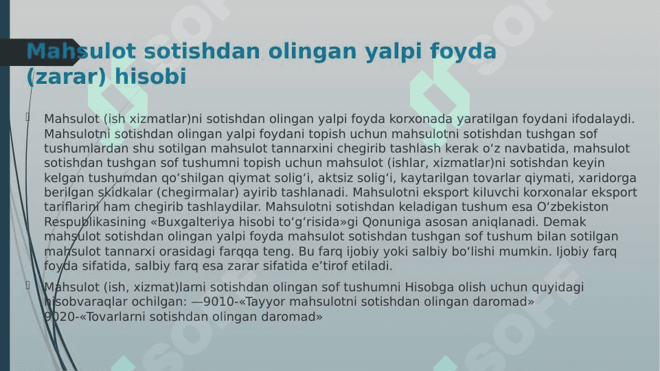 Moliyaviy natijalar to'g'risidagi hisobot.. 8