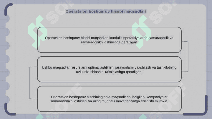 Boshqaruv hisobi maqsad turlari 7
