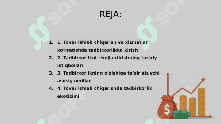 Tovar ishlab chiqarish va xizmat ko'rsatish bo'yicha tadbirkorlikni rivojlantirish 2