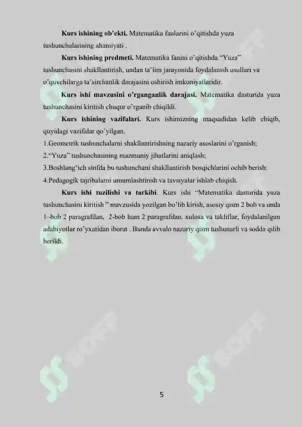 Masalalarni tenglama tuzish usuli bilan yachish metodikasi kurs ishi 5