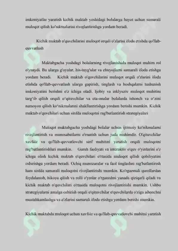 Kichik maktab yoshidagi bolalar muloqoti 4