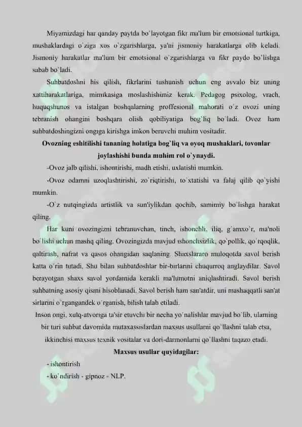 Amaliy psixolog faoliyatining asosiy ko`rinishlari 8