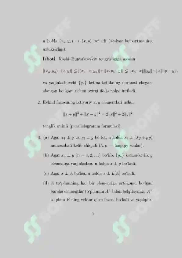 SHMIDTNING ORTOGONALLASHGAN JARAYONI 7