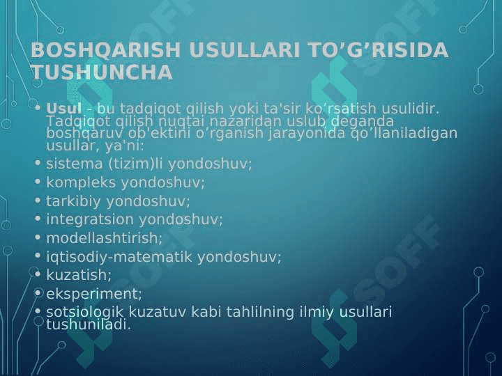 Boshqaruv hisobini tashkil qilish 2