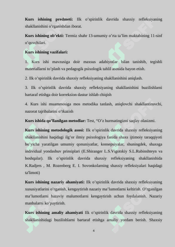 ILK O’SPIRINLIK DAVRIDA SHAXSIY REFLEKSIYA 4