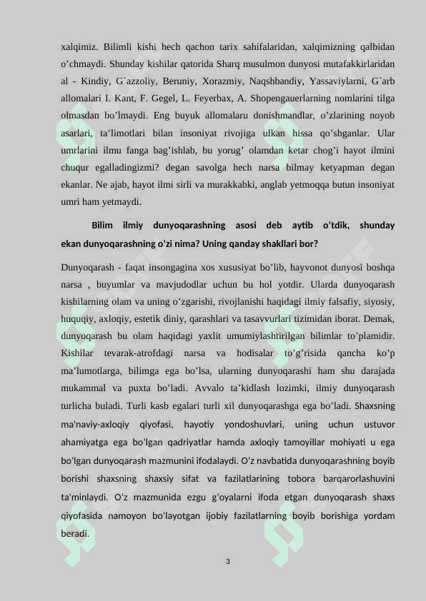 ILMIY DUNYOQARASHNI SHAKLLANTIRISH VA O`QUVCHILARNI AQLIY TARBIYALASH TUSHUNCHALARINING NAZARIY ASOSLARI 3