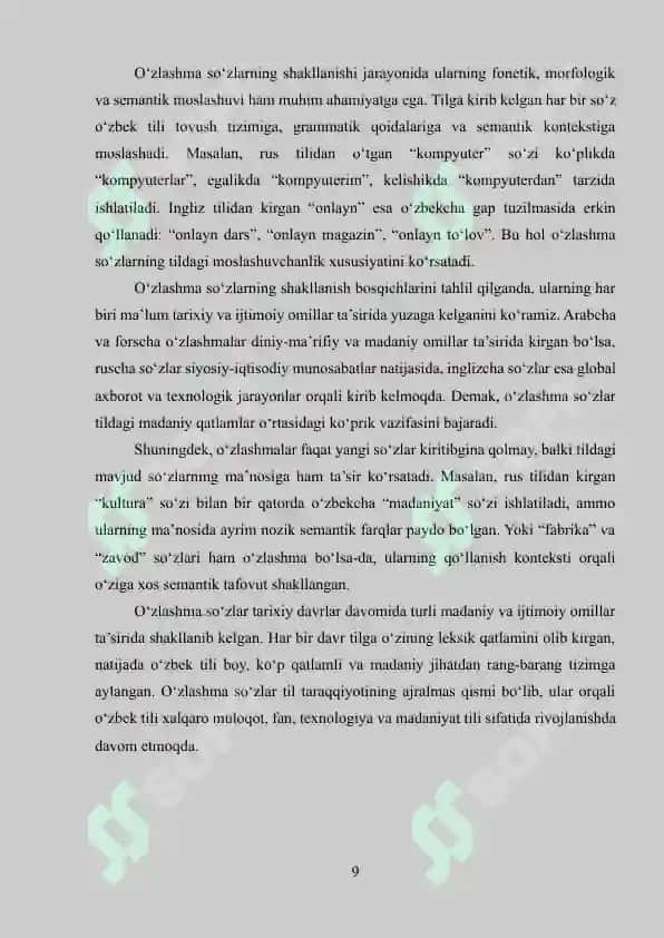 Nuqtada o‘zlashma so‘zlarning ma'naviy siljishlari 8