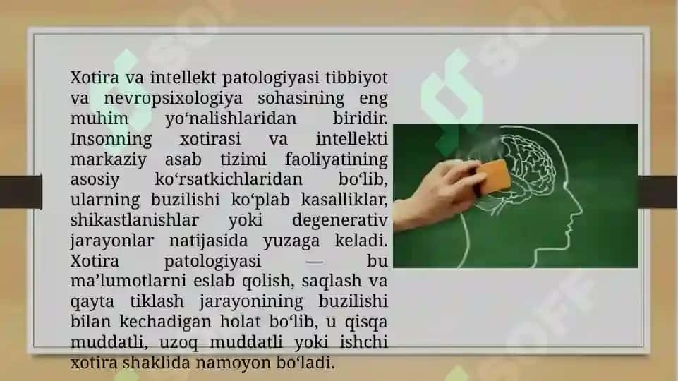 Xotira va intellekt patologiyasi 2