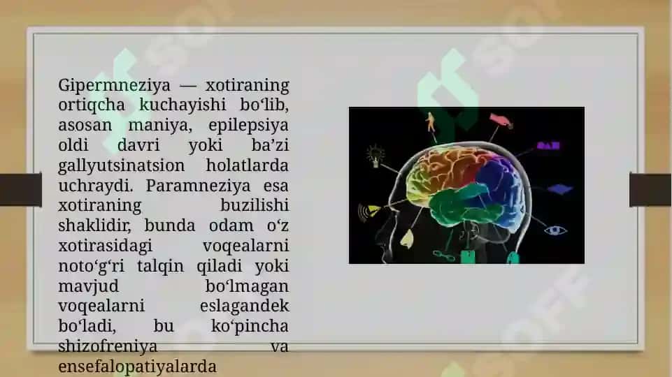 Xotira va intellekt patologiyasi 4