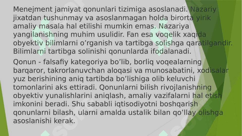 Menejmentning nazariy asoslari 2