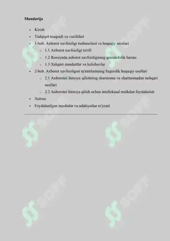 Axborot xavfsizligini ta'minlashning fuqarolik huquqiy usullari 2
