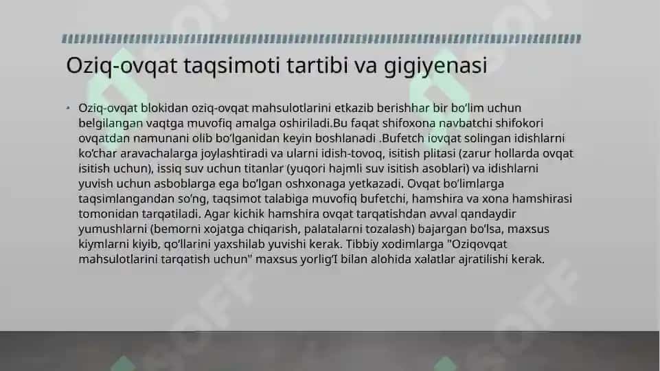 Bemorlarning ovqatlanishini tashkil qilish va uning gigiyenik nazorati 5
