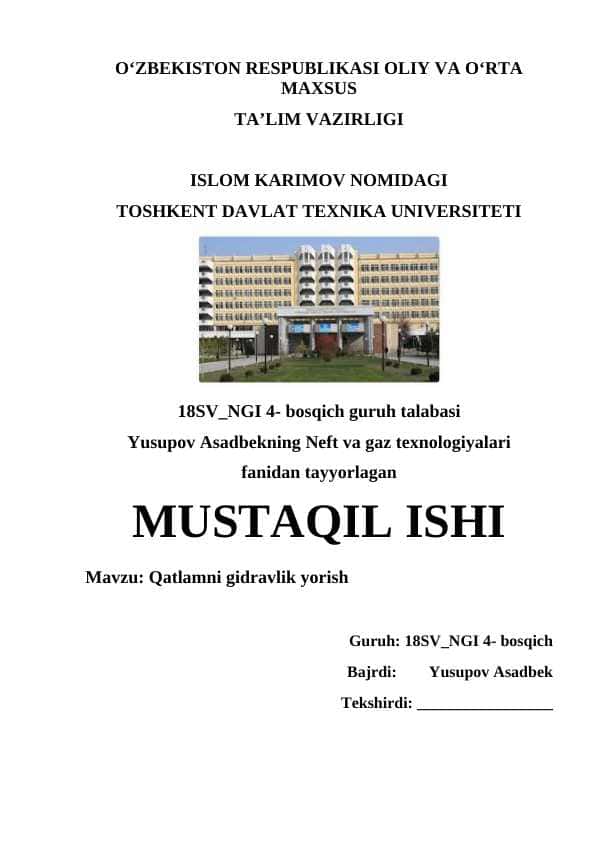 Qatlamni gidravlik yorish
