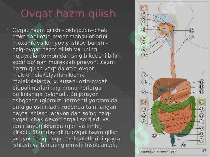 OZIQLANISH BIOKIMYOSI 6