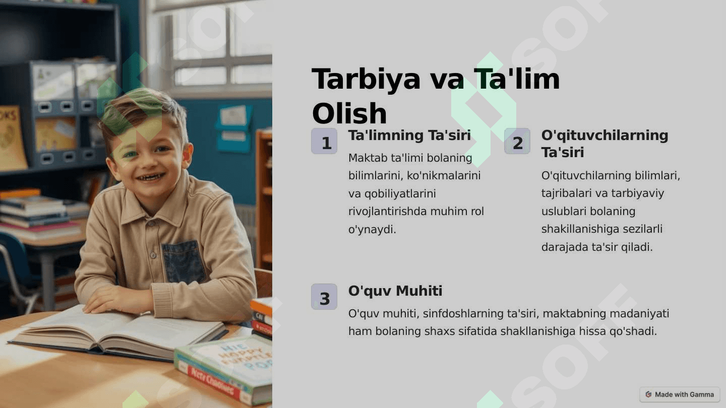 Shaxsning shakillanishiga ta'sir etgan  omillar 4