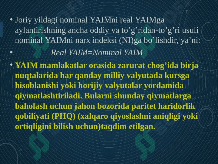 YAIMni foydalanish usulida hisoblash 7