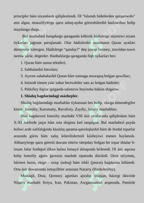 Islam dini qoraqolpoq tilida 6