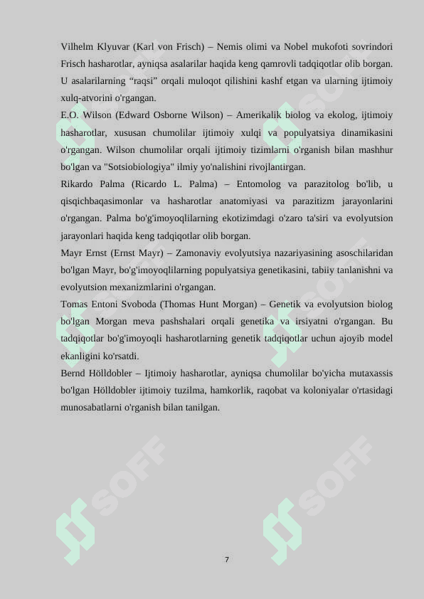 Bo'g'imoyoqlilarning keng tarqalish sabablari 7