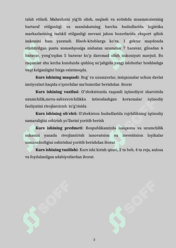 BOG’ VA UZUMZORLAR, ISSIQXONALAR UCHUN DAVLAT IMTIYOZLARI 3
