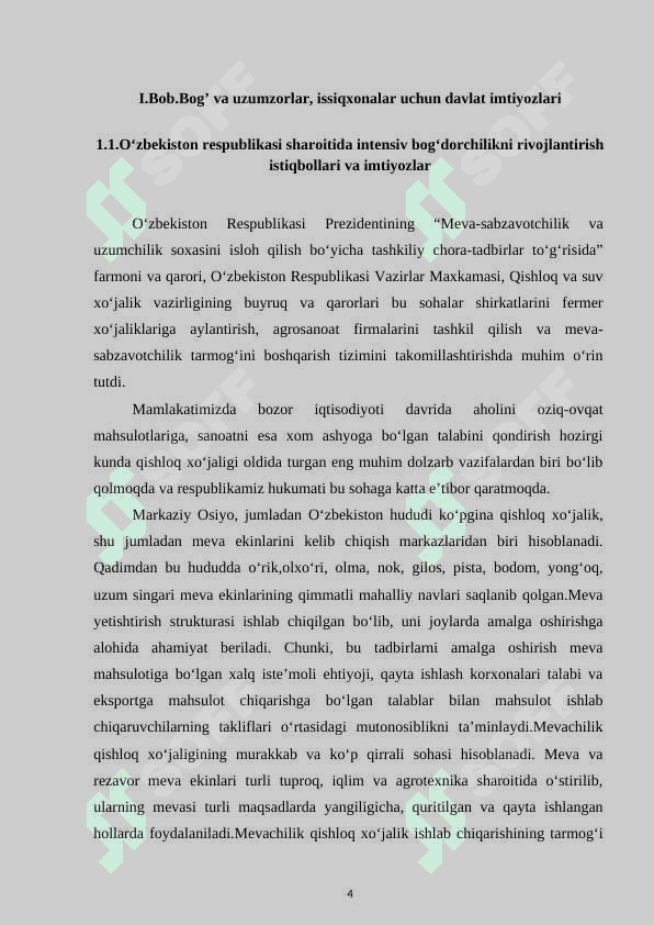 BOG’ VA UZUMZORLAR, ISSIQXONALAR UCHUN DAVLAT IMTIYOZLARI 4