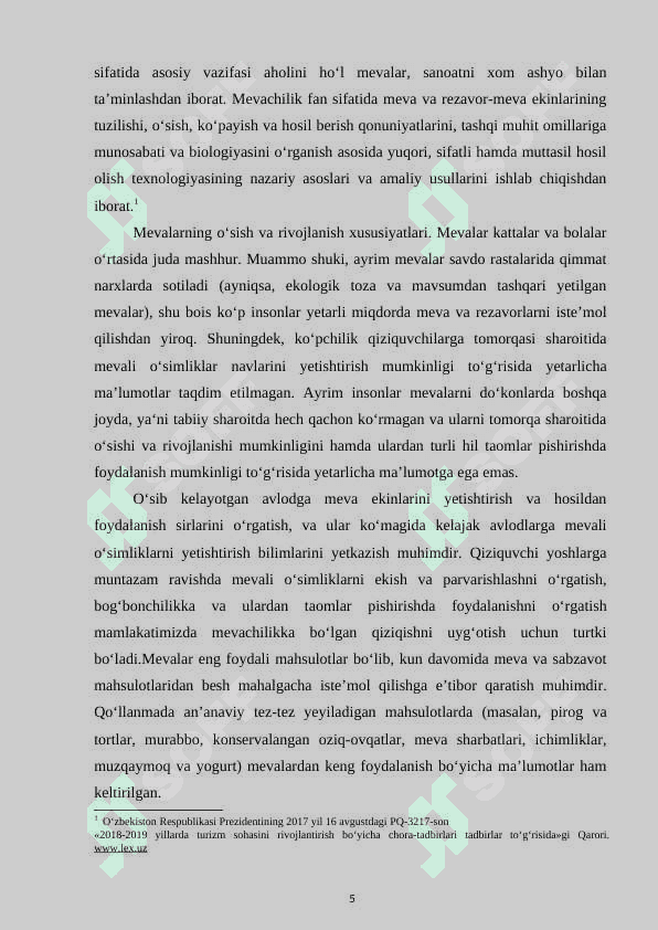 BOG’ VA UZUMZORLAR, ISSIQXONALAR UCHUN DAVLAT IMTIYOZLARI 5