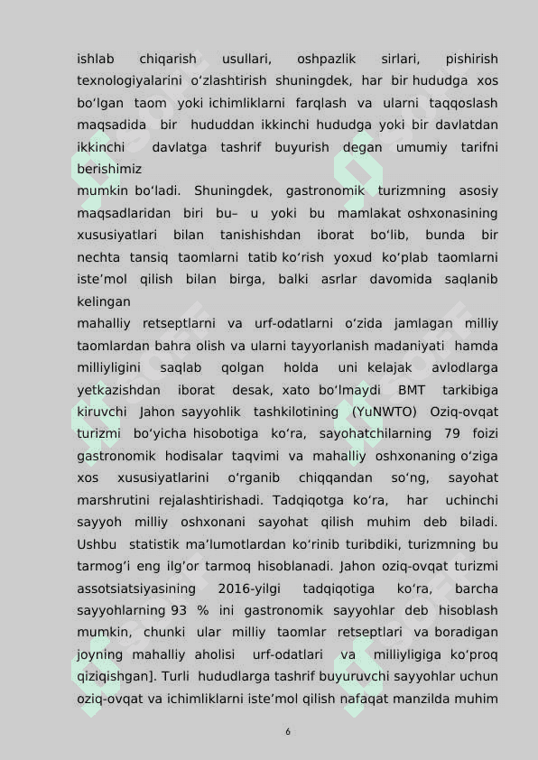 Shahar Gastronomik turizmi 6