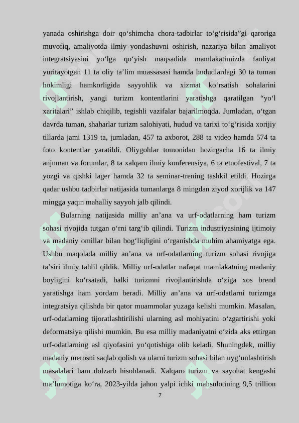 O’zbek oshxonalariga sayyohlarni jalb qilish 7