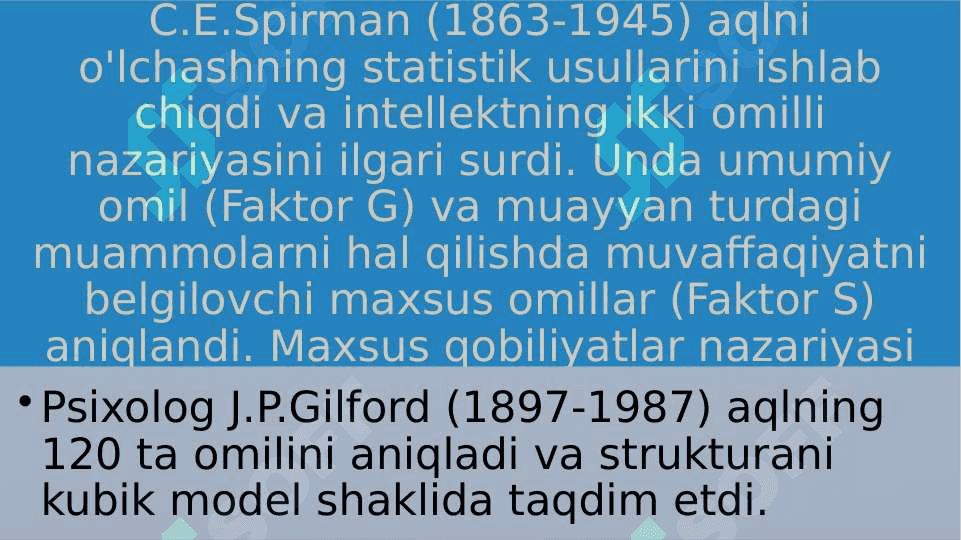 Intellekt va Kreativlik nazariyalari 4