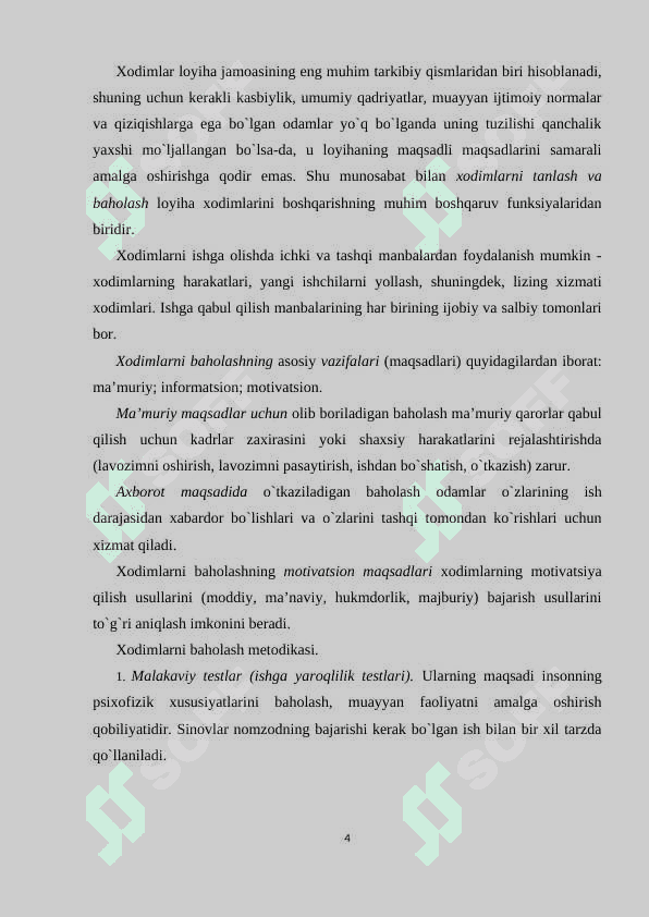 Inson resurslarini boshqarish fanining zamonaviy korxona va tashkilotlarni boshqarishdagi tutgan oʻrni 4