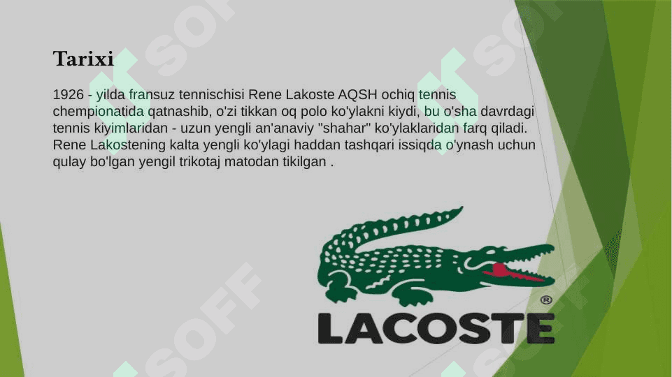 Lacoste tarixi 2