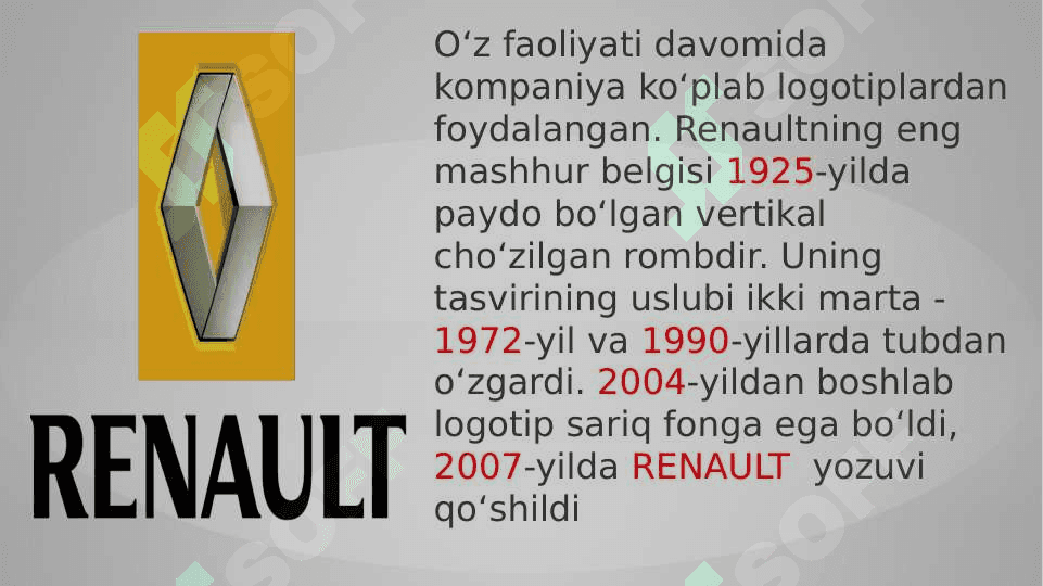 renault kompaniyasi menejmenti va iqtiodiyoti haqida pptx 5