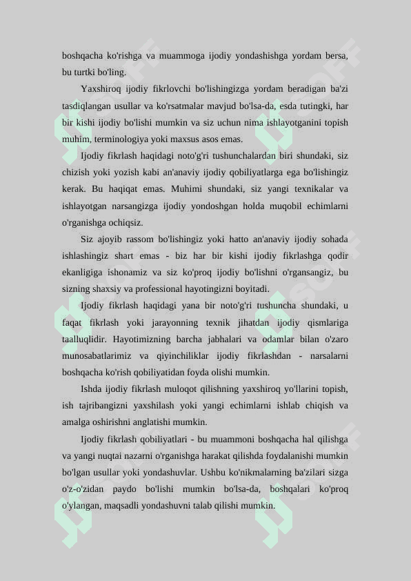 Yondashuvni aniqlash va uning shakllanishi 2