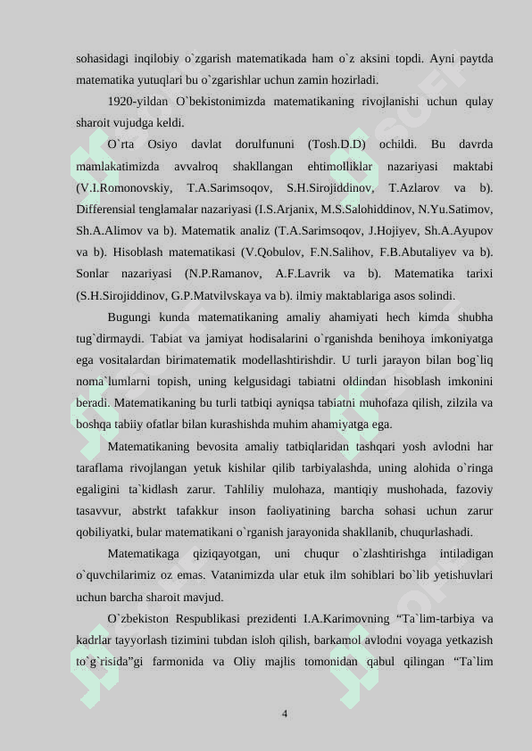 Boshlangich sinflarda matematika o'qitishda sinfdan va maktabdan tashqari ishlarni tashkil etish metodikasi 4
