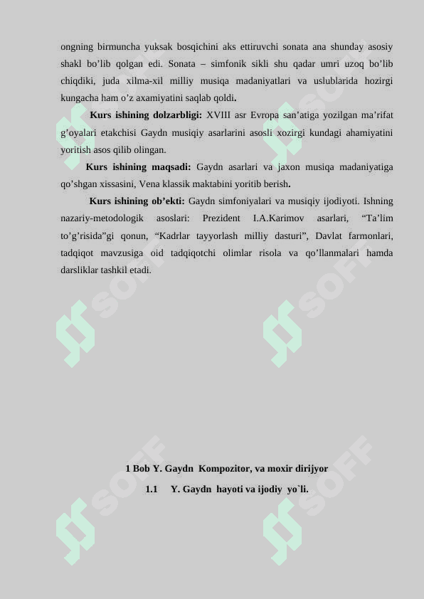 Yozef  Gaydn. Simfoniya janrining shakillanishi. 4