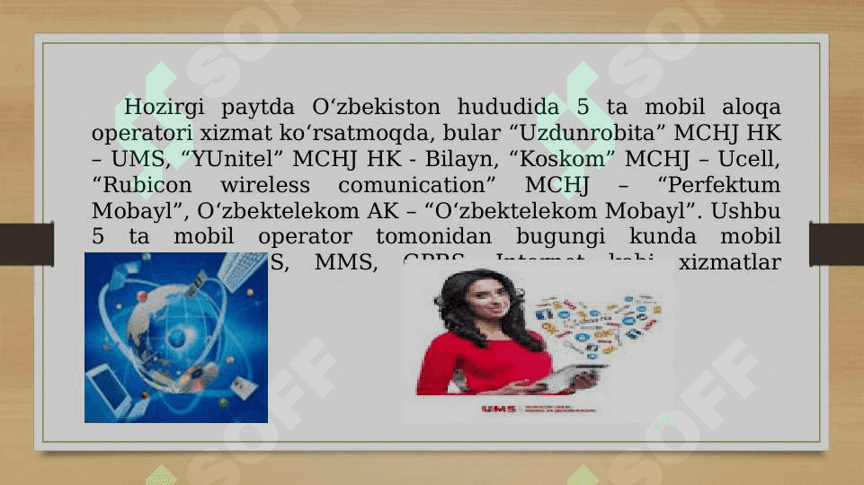 Mobil internet texnologiyalari. Elektron pochta. Ma’lumotlarni yuborish va qabul qilish. 4