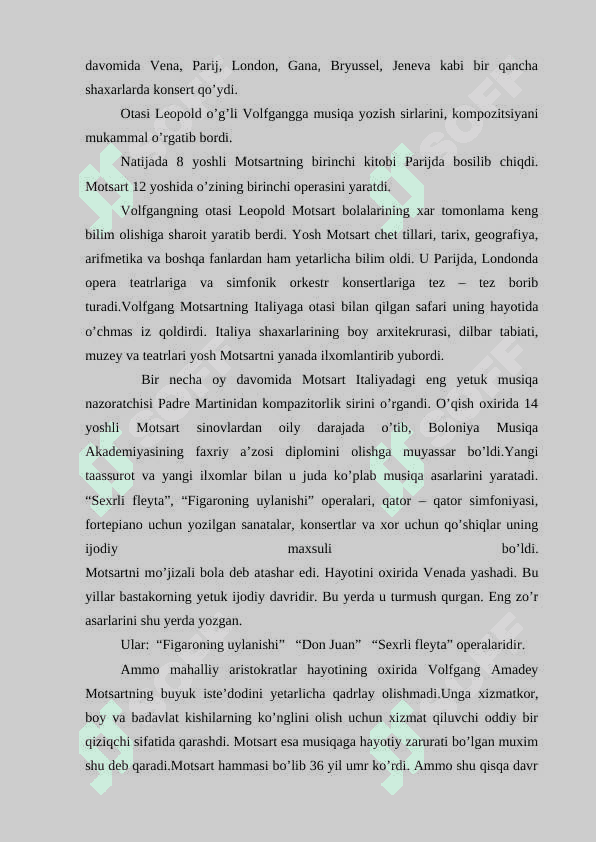 V.A.Motsartning hajviy operalari 4