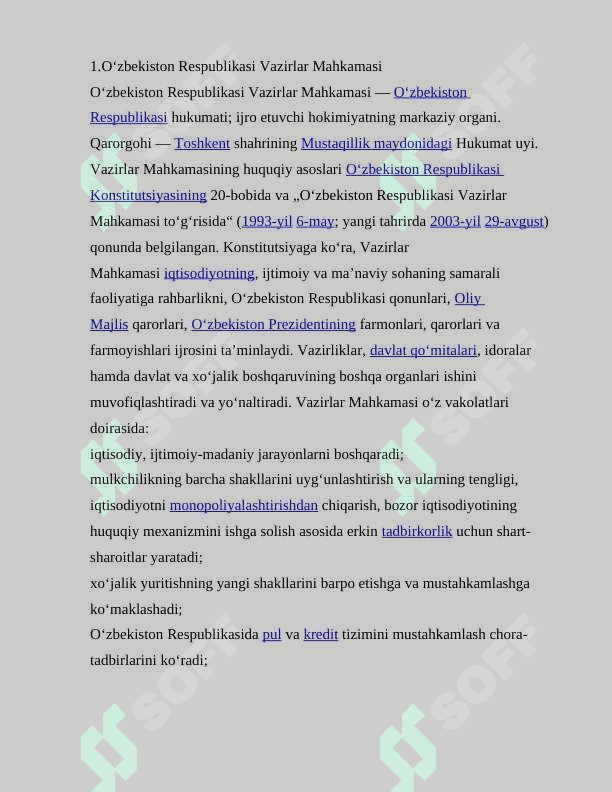 VAZIRLAR MAHKAMASINING TARKIBI VA UNING SHAKILLANTIRISH TARTIBI 2