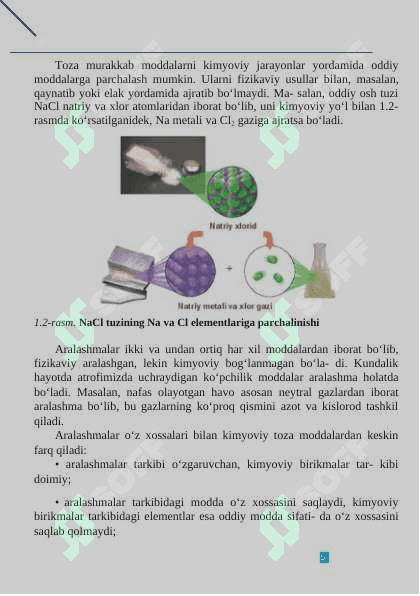 Kimyoning asosiy tushunchalari va asosiy qonunlari. Materiya va energiya 5