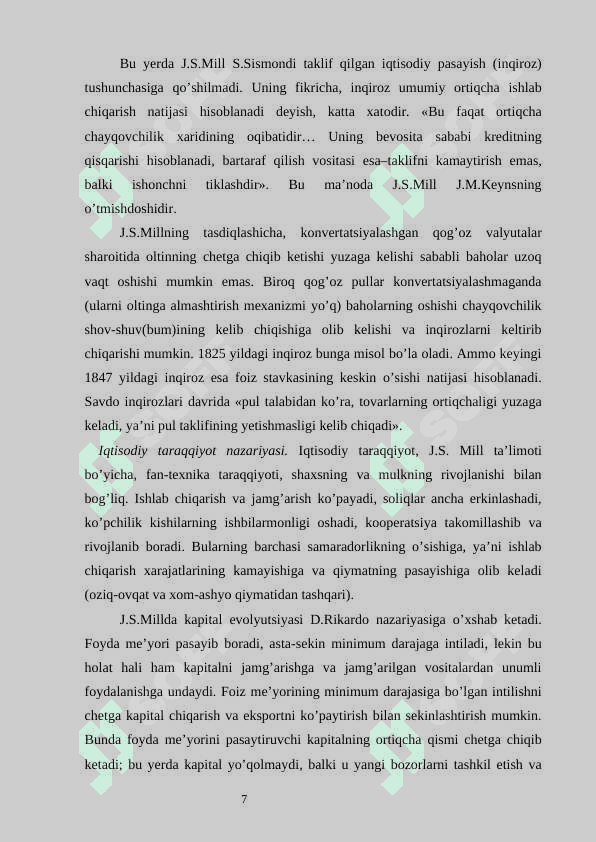 Klassik iqtisodiy maktabning yakunlanishi 7