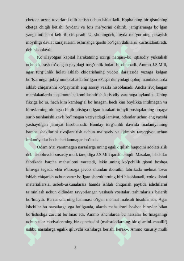 Klassik iqtisodiy maktabning yakunlanishi 8